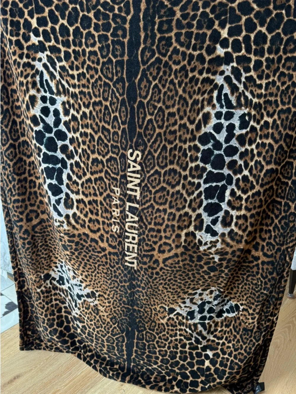 Saint Laurent Leopard Beach Towel Bath Towel New!